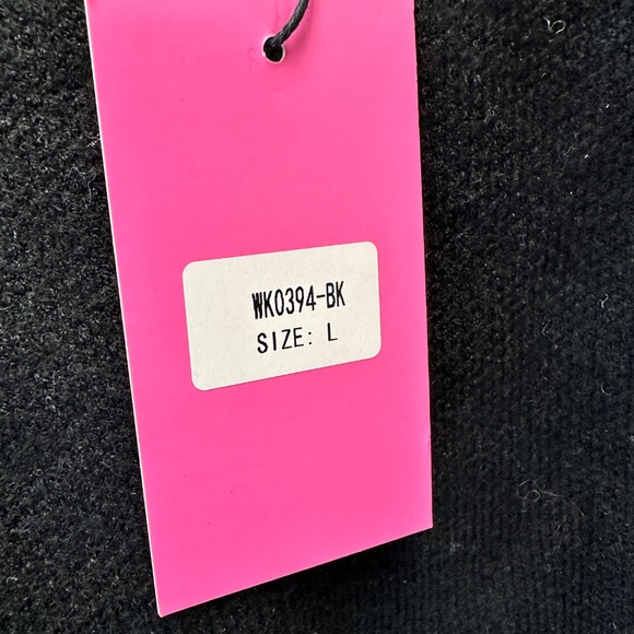 NWT THML Black Sweater 3/4 Sequined Sleeves Women's Size Large L - Picture 6 of 10